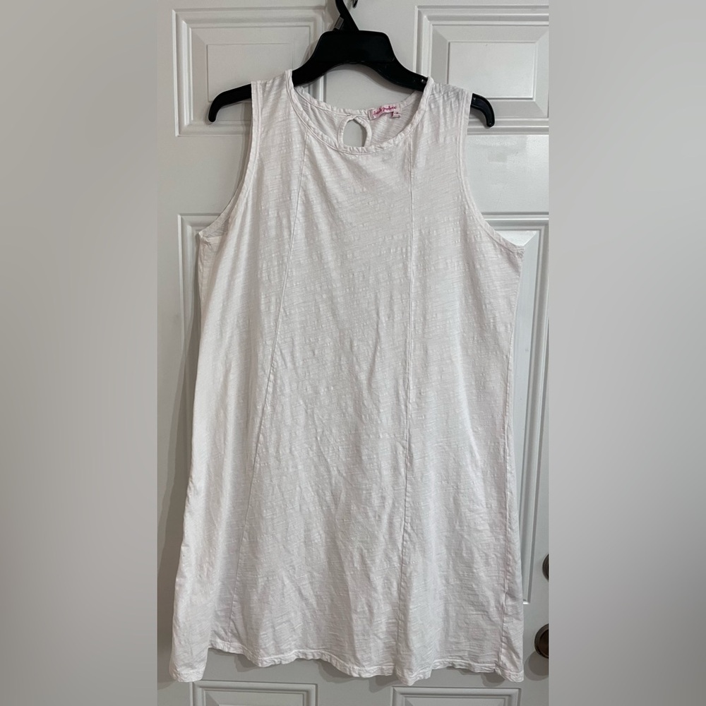 Fresh Produce Dress XL Women’s White A Line Pucker Cotton Fabric Summer Coastal - Picture 1 of 10